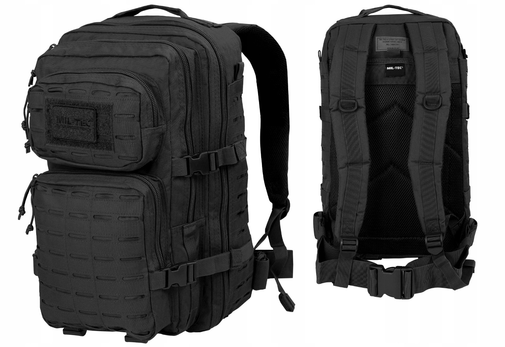 Výkonný batoh Mil-Tec Assault Pack Laser Cut Large 36 l - Black